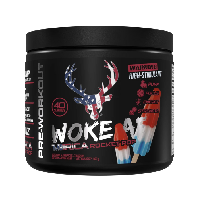 Bucked Up Woke AF 260g - Rocket Pop - Pre Workout at MySupplementShop by Bucked Up