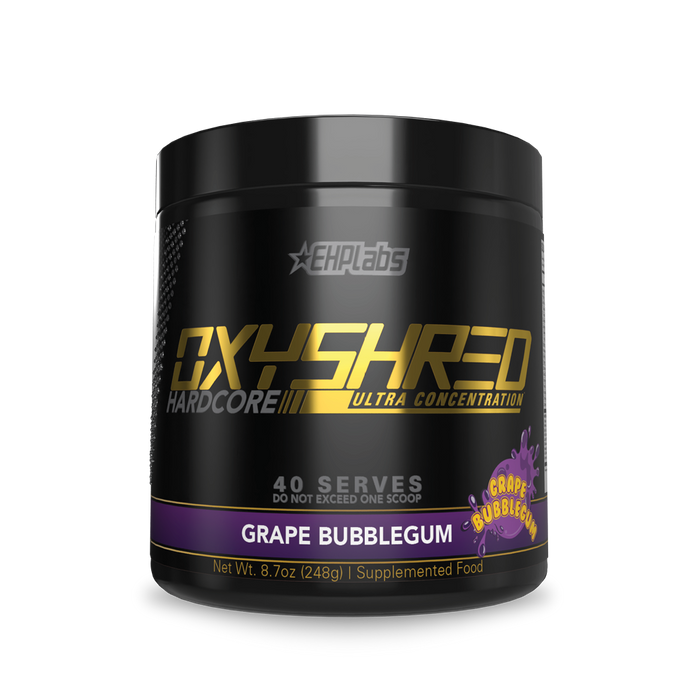 EHP Labs OxyShred Hardcore 40 Servings 275g - Grape Bubblegum - Pre Workout at MySupplementShop by Ehp Labs