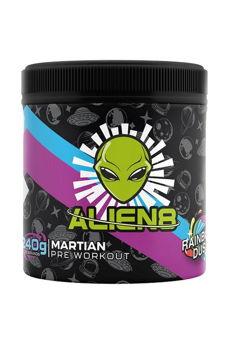 Alien8 Martian Pre-Workout 240g - Rainbow Dust - Pre & Post Workout at MySupplementShop by Alien8