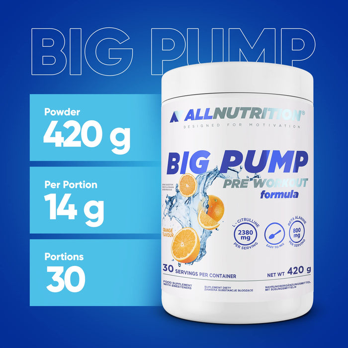Allnutrition Big Pump, Orange 420g - Beta-Alanine at MySupplementShop by Allnutrition
