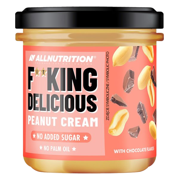 Allnutrition Fitking Delicious Peanut Cream, with Chocolate Flakes - 350g