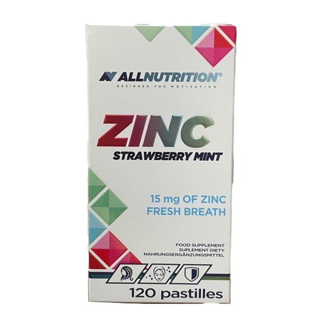 Allnutrition Zinc, 15mg (Strawberry Mint) - 120 pastilles