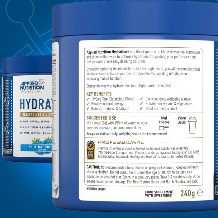 Applied Nutrition Hydration+ 240g - Sports & Energy Drink Mixes at MySupplementShop by Applied Nutrition