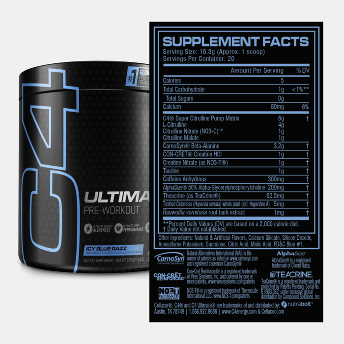 Cellucor C4 Ultimate 20 Servings - Pre Workout at MySupplementShop by Cellucor