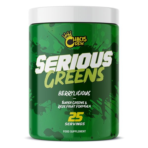 Chaos Crew Serious Greens 292g - Berrylicious - Sports Nutrition at MySupplementShop by Chaos Crew