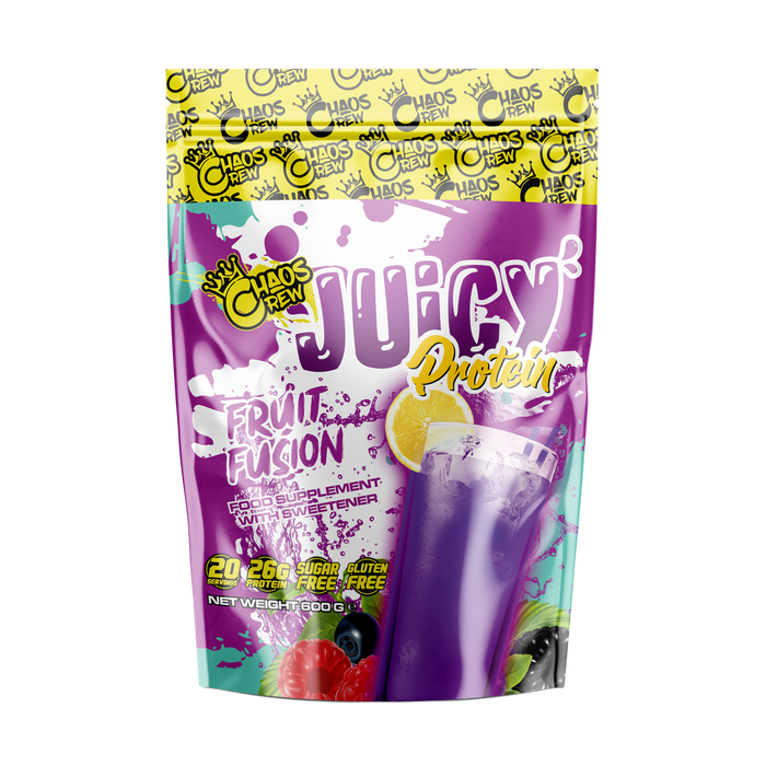 Chaos Crew Juicy Protein 600g Fruit Fusion - Sports Supplements at MySupplementShop by Chaos Crew