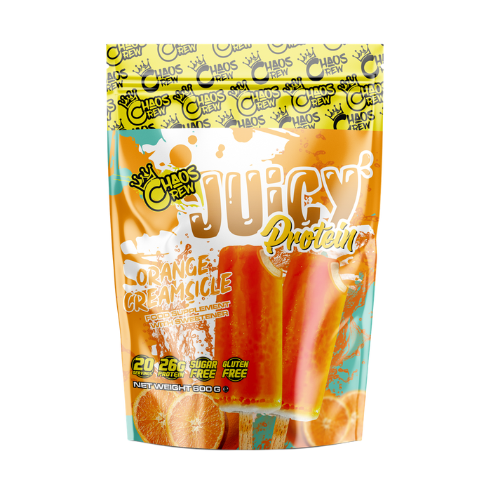 Chaos Crew Juicy Protein 600g Orange Creamsicle - Sports Supplements at MySupplementShop by Chaos Crew
