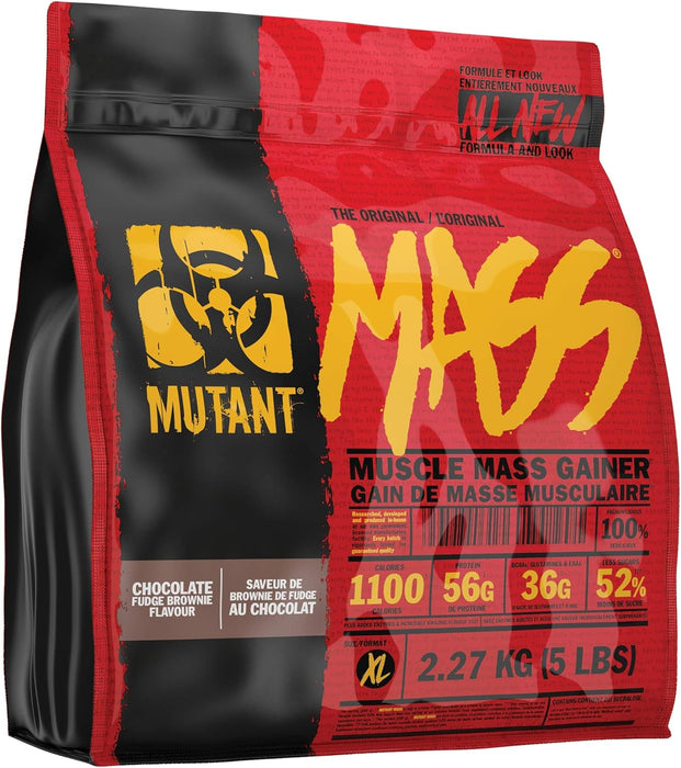 MUTANT Mass Weight Gainer Protein Powder 2.27kg - Chocolate Fudge Brownie - Weight Gainers & Carbs at MySupplementShop by Mutant