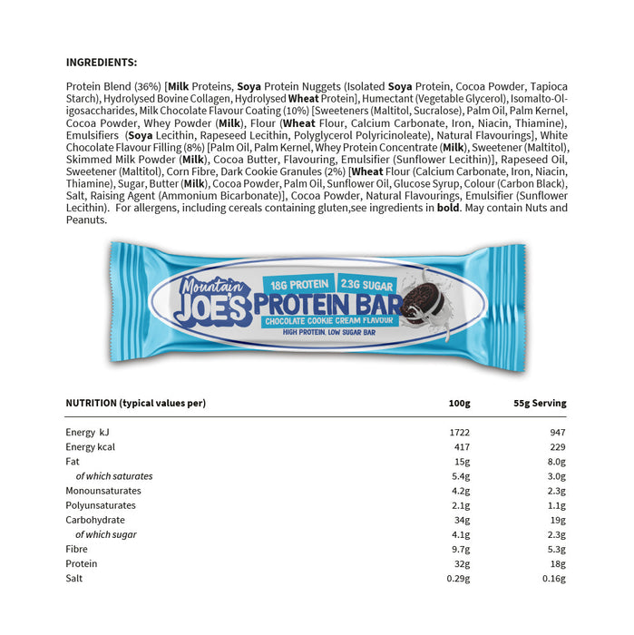 Mountain Joe's Protein Bar 12x55g - Protein Bars at MySupplementShop by Mountain Joe's