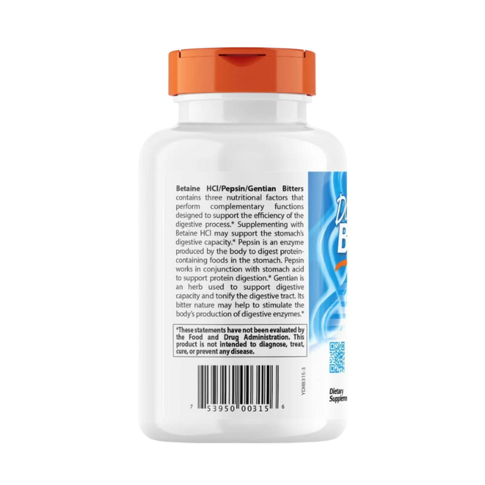 Doctor's Best Betaine HCL, Pepsin and Gentian Bitters 360 Capsules