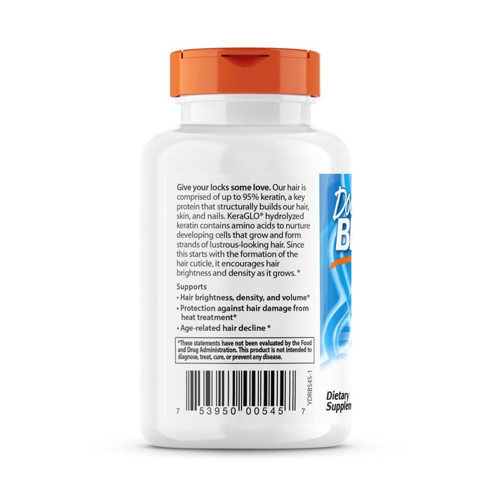 Doctor's Best Hydrolyzed Keratin 500mg 60 Veggie Capsules - Health and Wellbeing at MySupplementShop by Doctor's Best