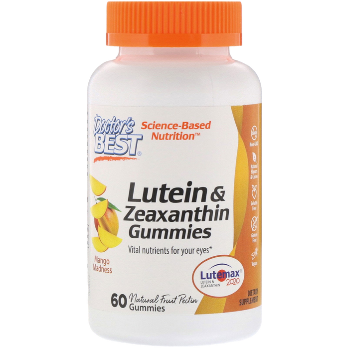 Doctor's Best Lutein & Zeaxanthin, Mango Madness - 60 gummies