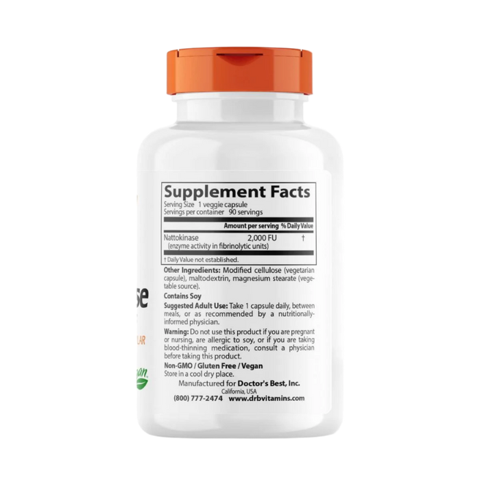 Doctor's Best Nattokinase 2,000 FUs 90 Veggie Capsules