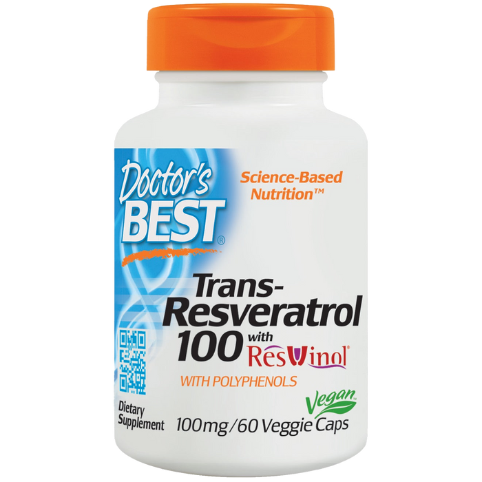 Doctor's Best Trans-Resveratrol with ResVinol-25, 100mg - 60 vcaps