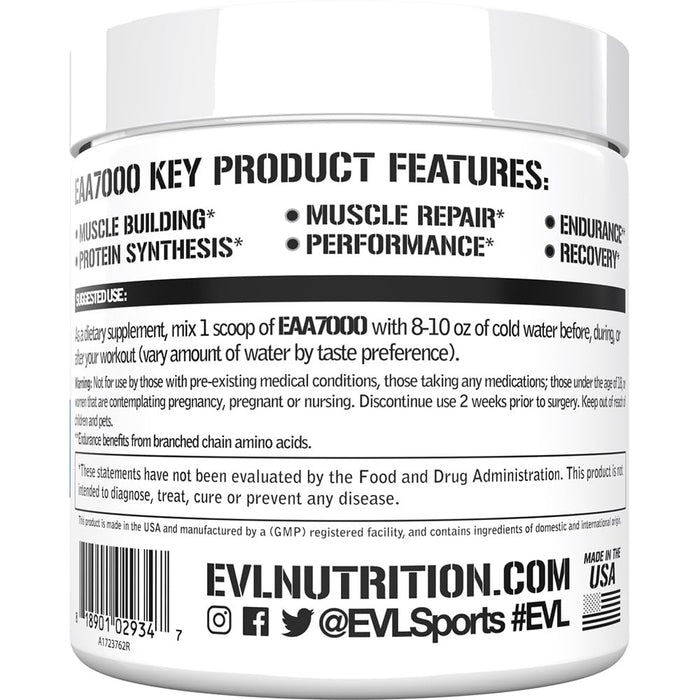 EVLution Nutrition EAA 7000, Unflavored 237g - BCAAs at MySupplementShop by EVLution Nutrition