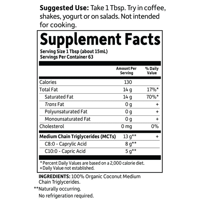 Garden of Life Dr. Formulated Organic Brain Health MCT Oil - 946ml - Edible Oil Vegetable at MySupplementShop by Garden of Life