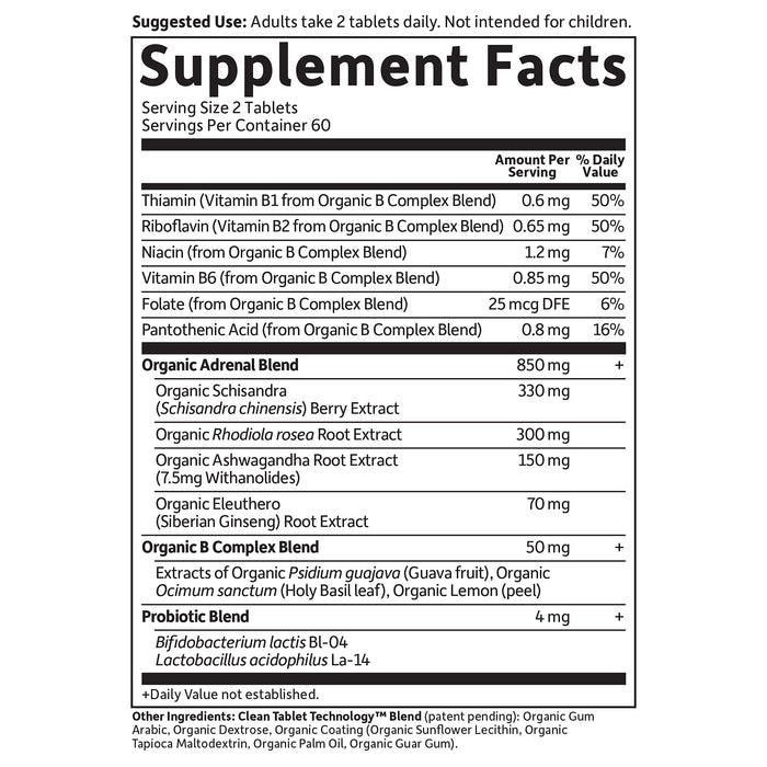 Garden of Life Mykind Organics Adrenal Daily Balance - 120 vegan tabs - Health and Wellbeing at MySupplementShop by Garden of Life
