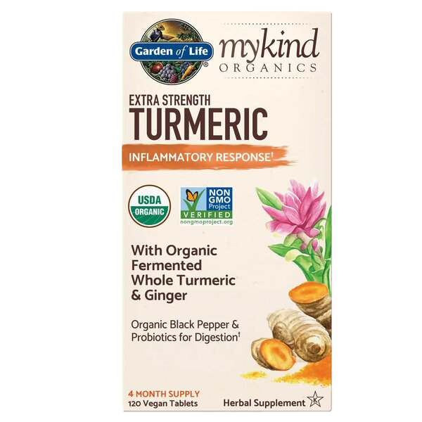 Garden of Life Mykind Organics Extra Strength Turmeric - 120 vegan tabs