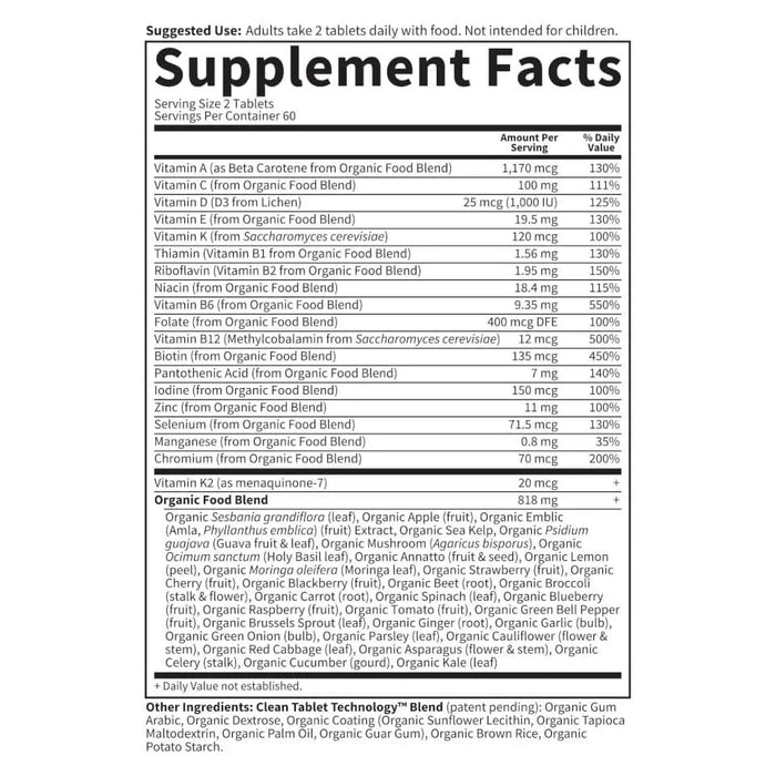 Garden of Life Mykind Organics Men's Multi - 120 vegan tabs - Vitamins & Minerals at MySupplementShop by Garden of Life