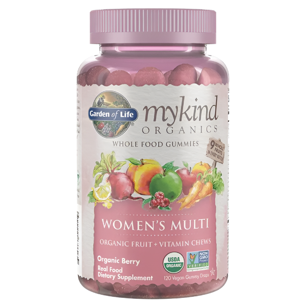 Garden of Life Mykind Organics Women's Multi Gummies, Organic Berry - 120 vegan gummy drops