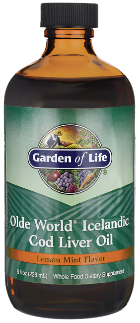 Garden of Life Olde World Icelandic Cod Liver Oil, Lemon Mint - 236 ml.
