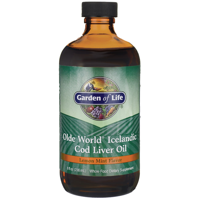 Garden of Life Olde World Icelandic Cod Liver Oil, Lemon Mint - 236 ml.