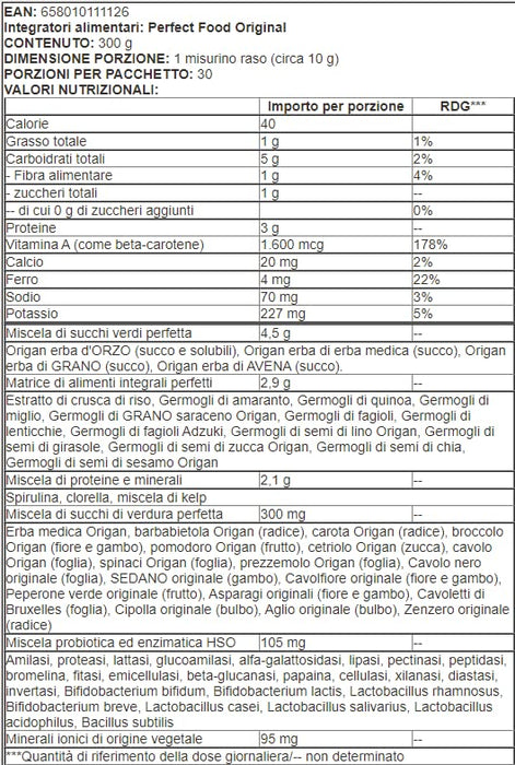 Garden of Life Perfect Food Original - 300g - Vitamins & Minerals at MySupplementShop by Garden of Life
