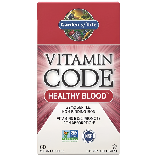 Garden of Life Vitamin Code Healthy Blood – 60 vegane Kapseln