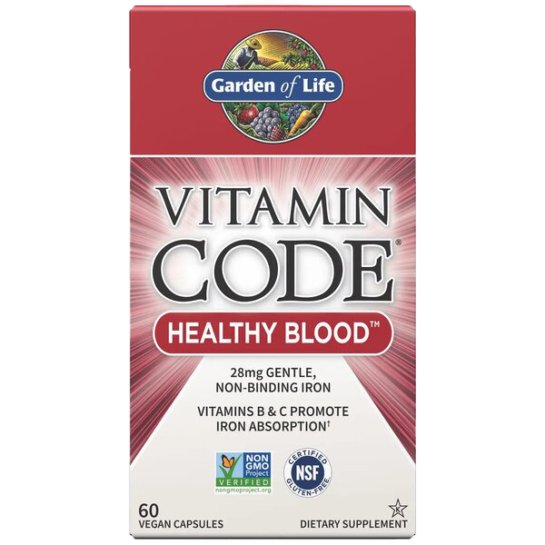 Garden of Life Vitamin Code Healthy Blood – 60 vegane Kapseln