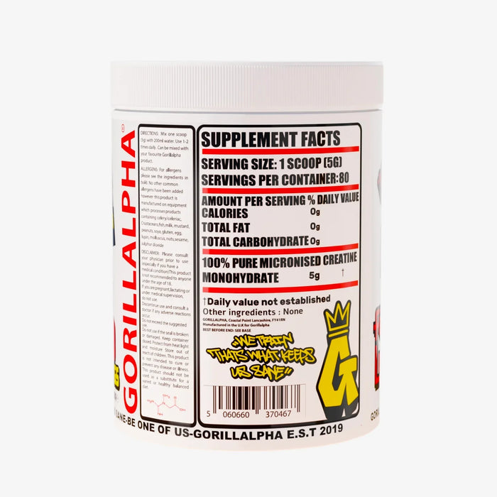 Gorillalpha Creatine 400g - Creatine at MySupplementShop by Gorillalpha