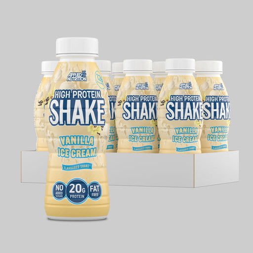 Applied Nutrition High Protein Shake 8 x 330ml - Vanilla Ice Cream - Protein Shake at MySupplementShop by Applied Nutrition