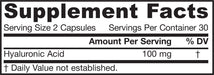 Jarrow Formulas Hyaluronic Acid - 60 vcaps - Health and Wellbeing at MySupplementShop by Jarrow Formulas