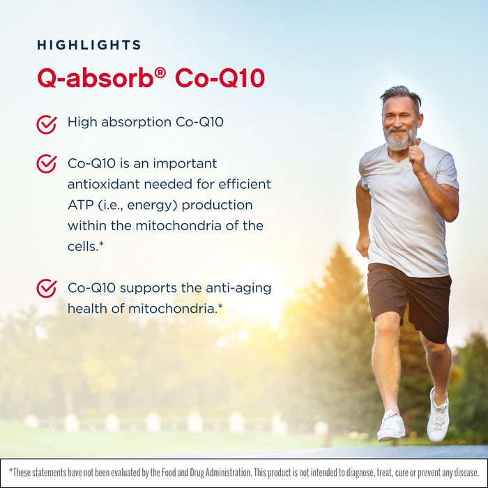 Jarrow Formulas Q-absorb, 100mg - 60 softgels - Health and Wellbeing at MySupplementShop by Jarrow Formulas