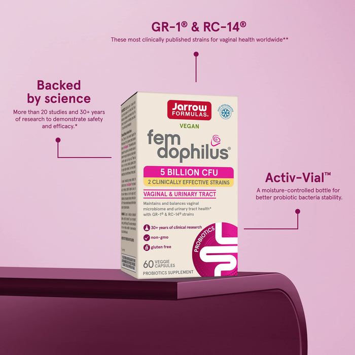 Jarrow Formulas Women's Fem Dophilus - 60 vcaps - Health and Wellbeing at MySupplementShop by Jarrow Formulas