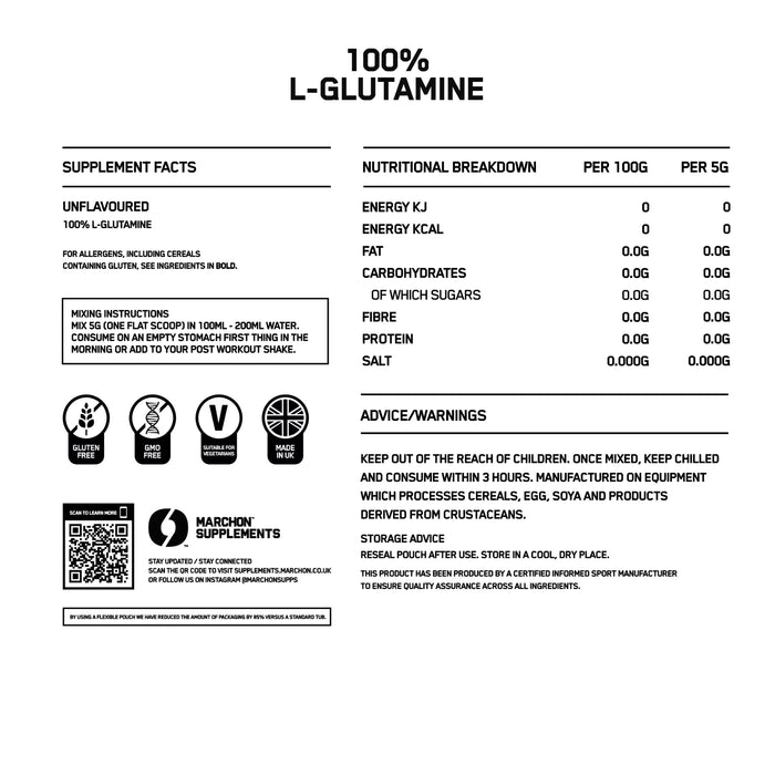 MARCHON 100% L-Glutamine 300g