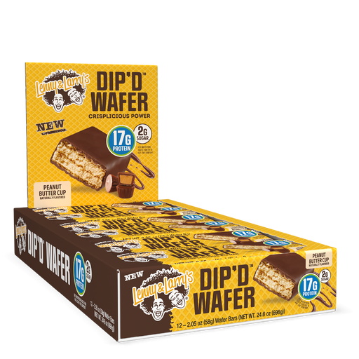 Lenny & Larry's Dip'd Wafer 12x58g - Peanut Butter Cup - Sports Nutrition at MySupplementShop by Lenny & Larry's