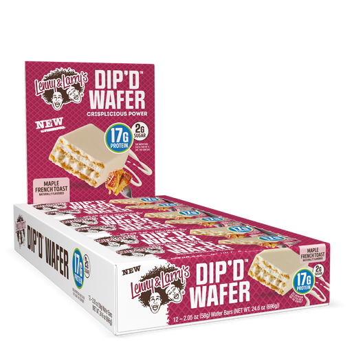 Lenny & Larry's Dip'd Wafer 12x58g - Maple French Toast - Sports Nutrition at MySupplementShop by Lenny & Larry's