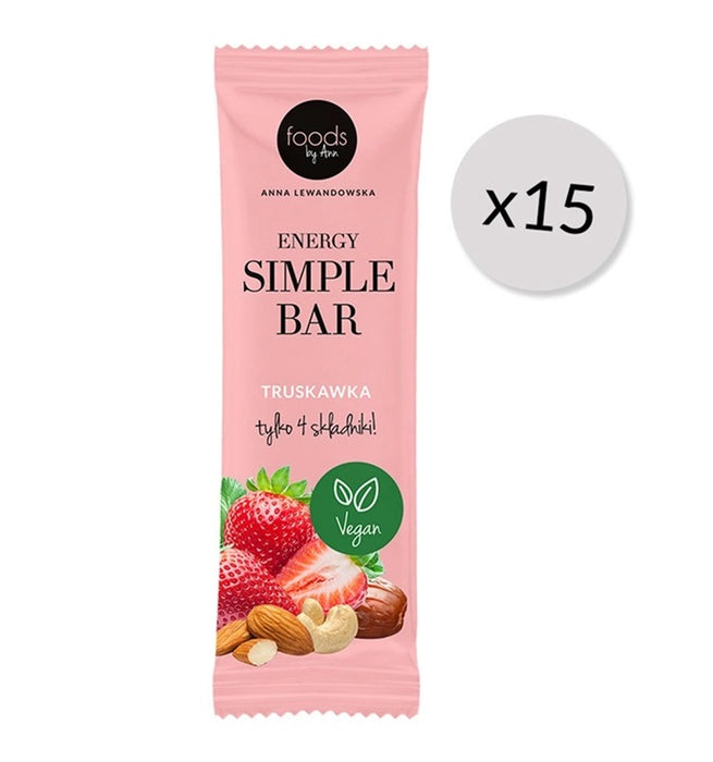 Levann Energy Simple Bar, Strawberry - 15 x 35g - Default Title - Sports Nutrition at MySupplementShop by Levann