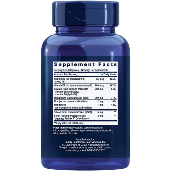 Life Extension Bone Restore with Vitamin K2 120 Capsules