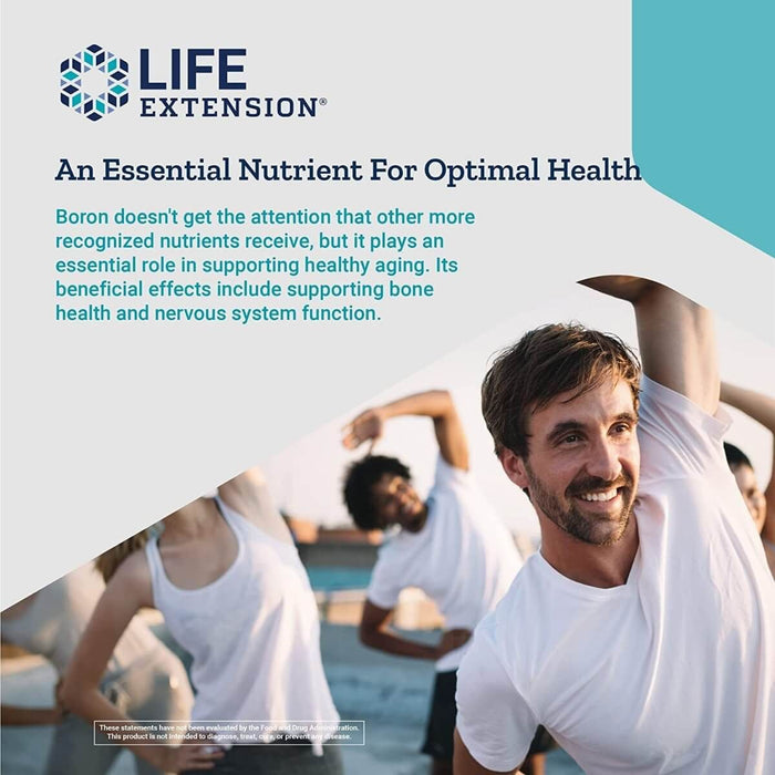 Life Extension Boron 3 mg 100 Vegetarian Capsules - Health and Wellbeing at MySupplementShop by Life Extension
