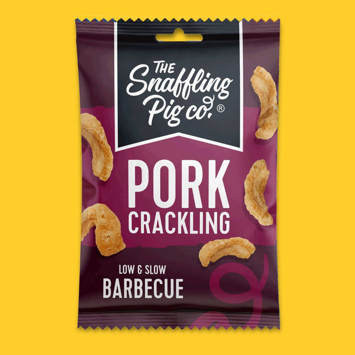 Snaffling Pig Pork Crackling 12x40g BBQ - Pork Rinds at MySupplementShop by The Snaffling Pig Co