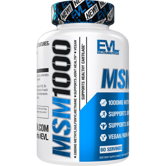 EVLution Nutrition MSM 1000 - 120 caps 60 Servings - Supplements at MySupplementShop by EVLution Nutrition