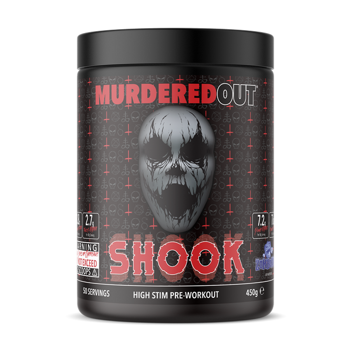 Murdered Out Shook High Stim Pre Workout 450g - Zomberry - Pre Workout at MySupplementShop by Murdered Out