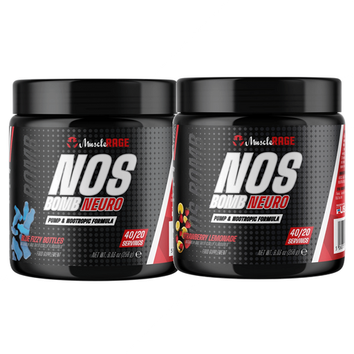 Muscle Rage NOS Bomb Neuro: Stim-Free Pre-Workout 256g - Pre Workout at MySupplementShop by Muscle Rage