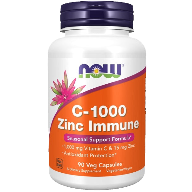 NOW Foods C-1000 Zinc Immune - 90 vcaps
