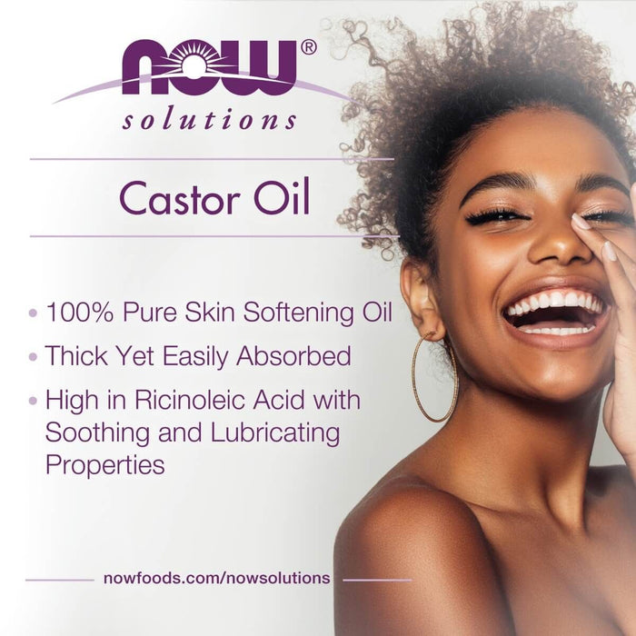 NOW Foods Castor Oil 16oz - Health and Wellbeing at MySupplementShop by NOW Foods