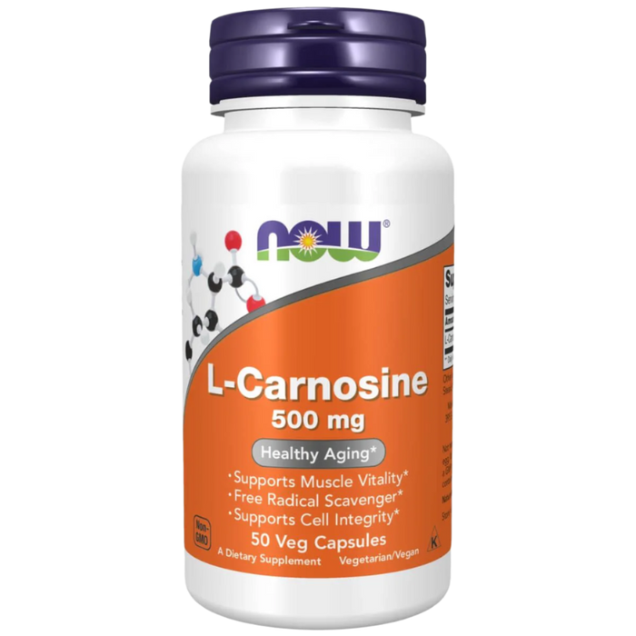NOW Foods L-Carnosin, 500 mg – 50 Kapseln