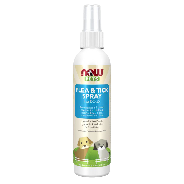 NOW Foods Pets, Flea & Tick Spray for Dogs - 237 ml.