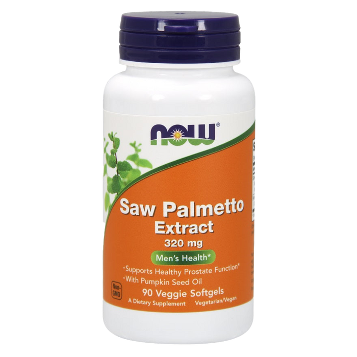 NOW Foods Saw Palmetto Extract with Pumpkin Seed Oil, 320mg - 90 veggie softgels