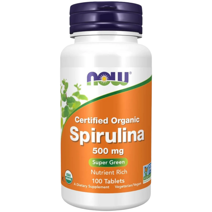 NOW Foods Spirulina 500 mg 100 Organic Tablets